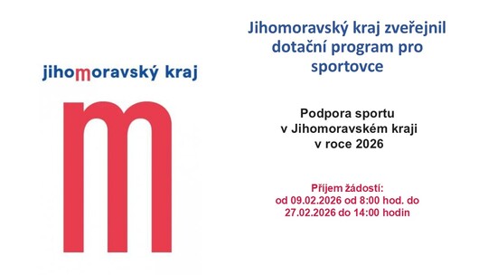 Zveřejněn nový dotační program JMK 2026