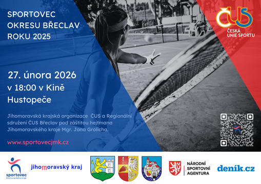 Slavnostní vyhlášení ankety Sportovec roku 2025 okresu Břeclav